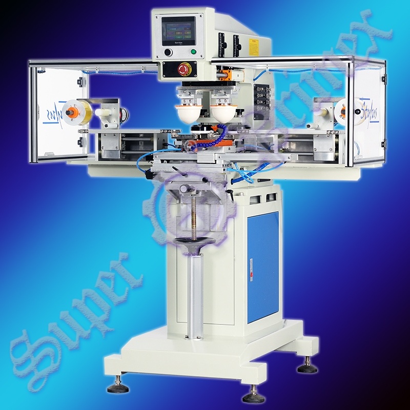 SPCC-824SD气动穿梭印头双色油盅移印机 